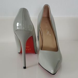 Grey Fashion High Heel Stiletto Shoes